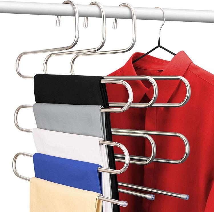 Space Saving Stainless Steel Trousers Hanger