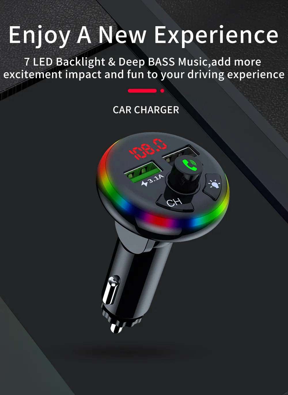 FM Blue tooth Wireless Car Charger