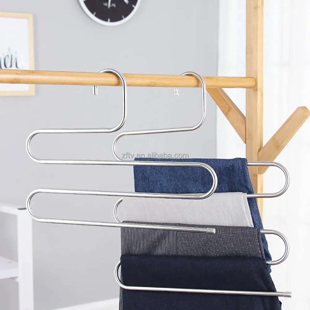 Space Saving Stainless Steel Trousers Hanger