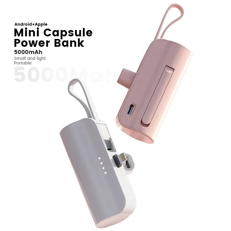 Mini Small Power Bank  2500mAh. Έκδοση για Apple και Android