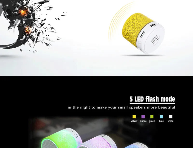 Wireless Mini Bluetooth Speaker with Led