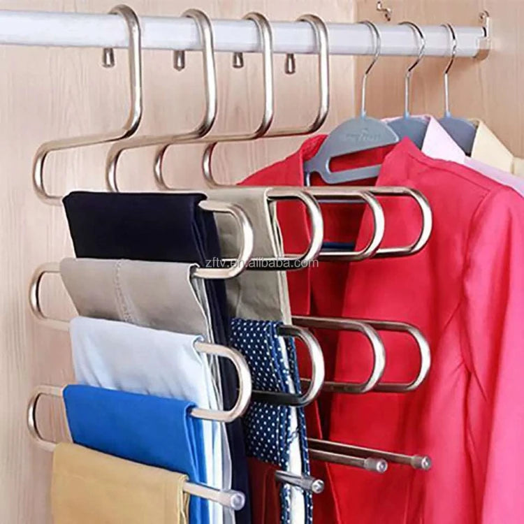 Space Saving Stainless Steel Trousers Hanger