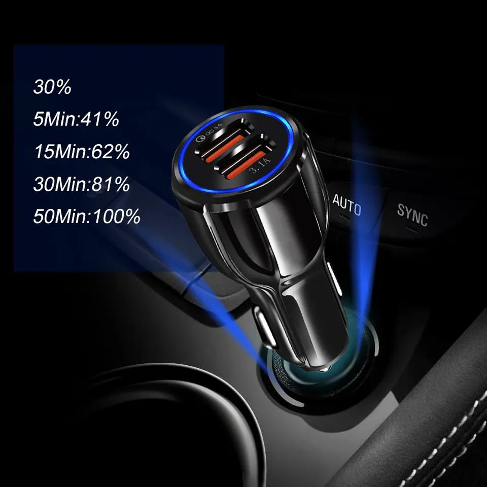 5V 3.1A Dual USB Car Charger