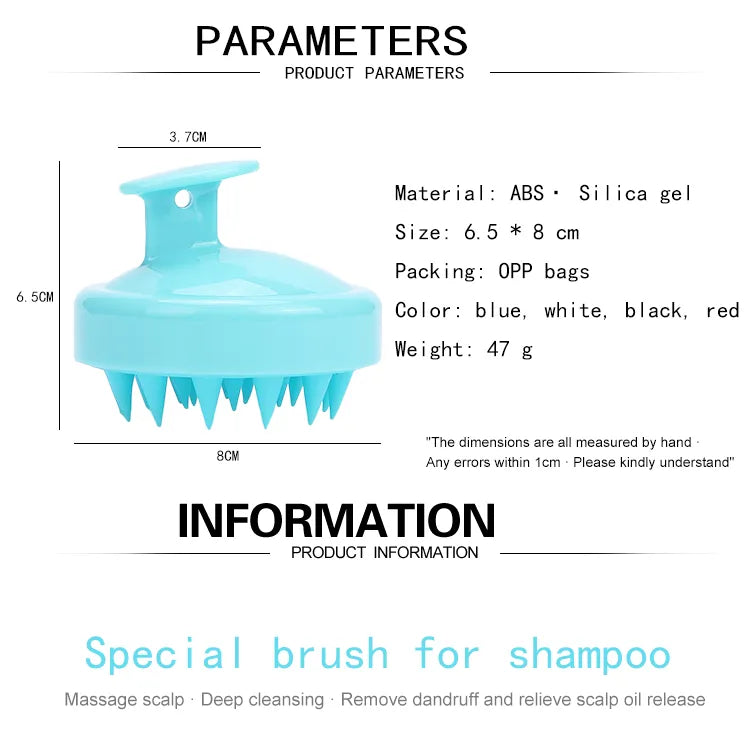 Απαλή βούρτσα μασάζ κεφαλής σιλικόνης για το τριχωτό της κεφαλής