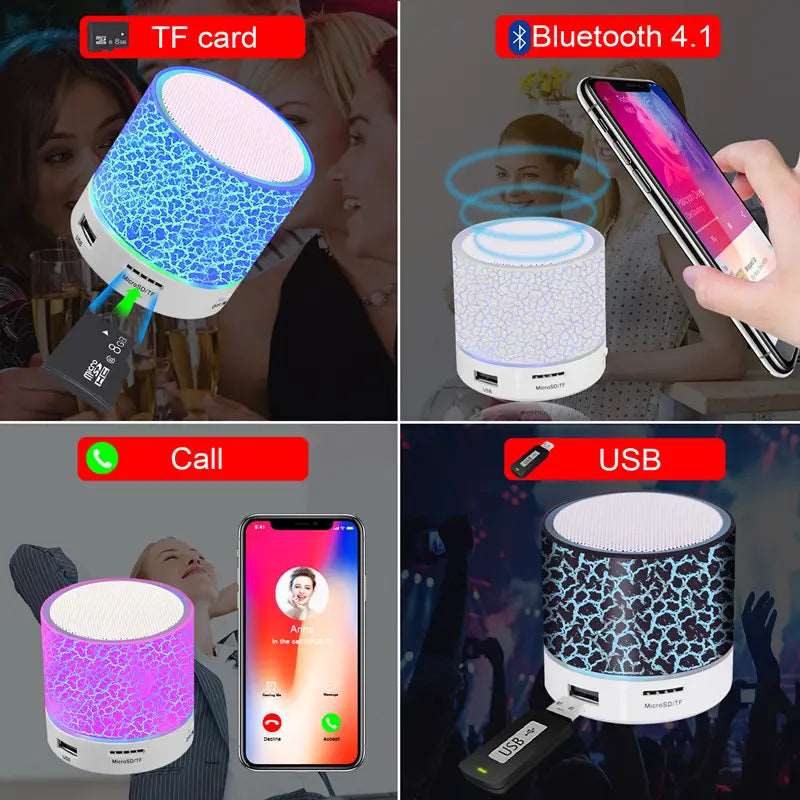 Wireless Mini Bluetooth Speaker with Led